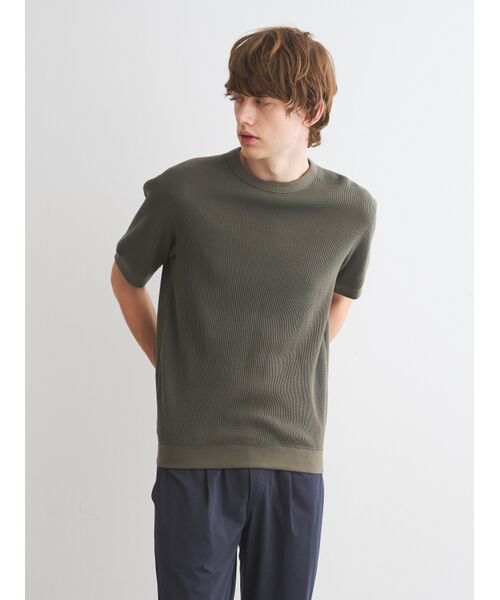 three dots / スリードッツ Tシャツ | Men's pima waffle s/s sweat | 詳細7