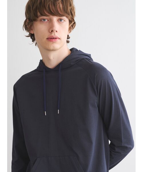 three dots / スリードッツ パーカー | Men's powdery cotton pull hoody | 詳細8