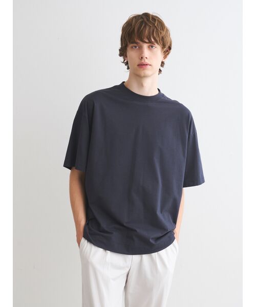 three dots / スリードッツ Tシャツ | Men's powdery cotton urban fit crew neck | 詳細6