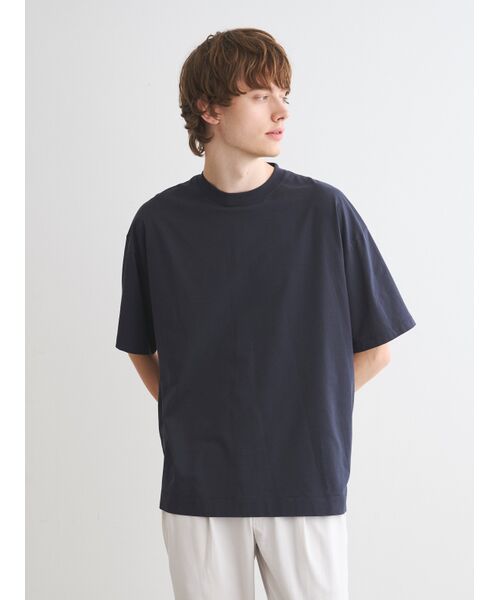 three dots / スリードッツ Tシャツ | Men's powdery cotton urban fit crew neck | 詳細7