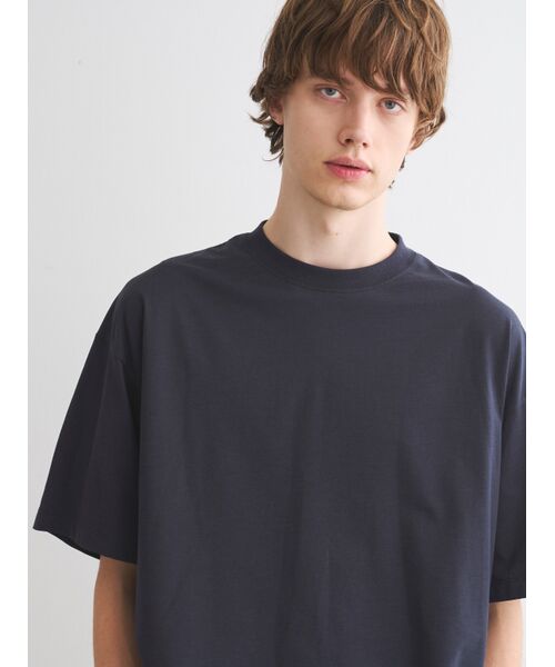 three dots / スリードッツ Tシャツ | Men's powdery cotton urban fit crew neck | 詳細8