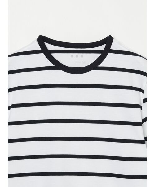 three dots / スリードッツ Tシャツ | Men's Sanded jersey border James | 詳細2