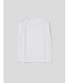 Cashmere cotton sleeveless tee