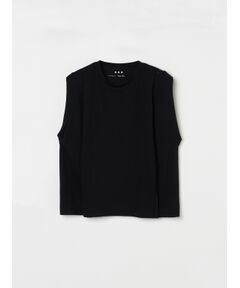 Cashmere cotton sleeveless tee