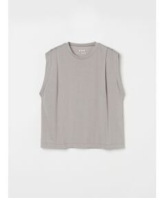 Cashmere cotton sleeveless tee