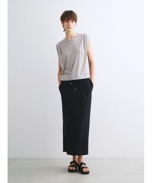 three dots / スリードッツ Tシャツ | Cashmere cotton sleeveless tee | 詳細9