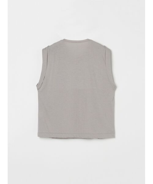 three dots / スリードッツ Tシャツ | Cashmere cotton sleeveless tee | 詳細1