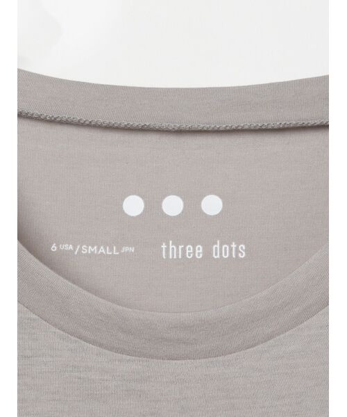 three dots / スリードッツ Tシャツ | Cashmere cotton sleeveless tee | 詳細3