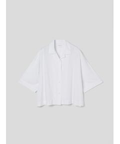 Cashmere cotton half slv shirt