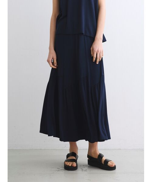 three dots / スリードッツ スカート | Travel line zigzag flare skirt | 詳細6