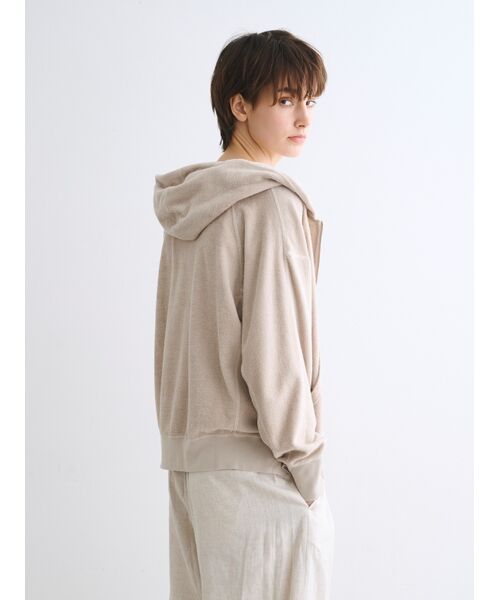 three dots / スリードッツ パーカー | Long staple pile zip up hoody | 詳細7