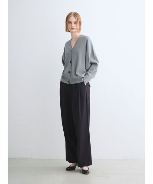 three dots / スリードッツ カーディガン・ボレロ | Sleek sweater button cardigan | 詳細10