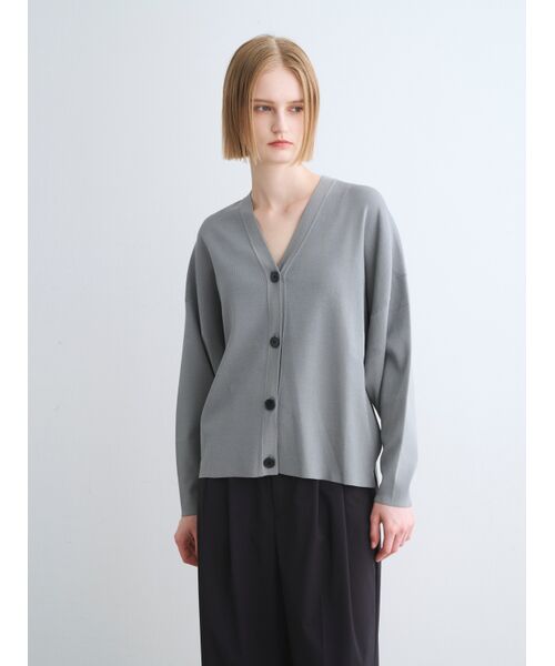 three dots / スリードッツ カーディガン・ボレロ | Sleek sweater button cardigan | 詳細7