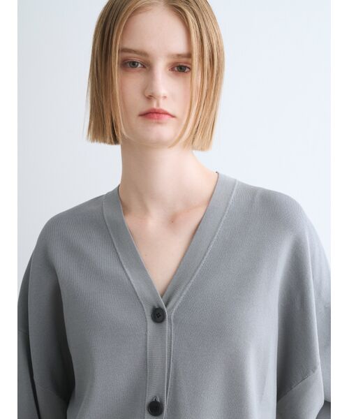 three dots / スリードッツ カーディガン・ボレロ | Sleek sweater button cardigan | 詳細8