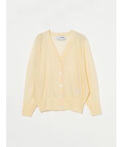 Shiny sheer sweater cardigan