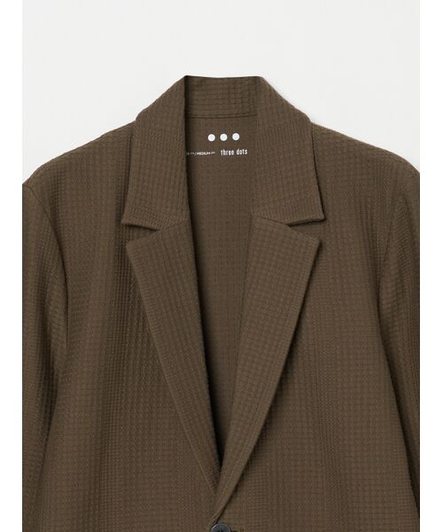 three dots / スリードッツ テーラードジャケット | Men's waffle 2button jacket | 詳細2