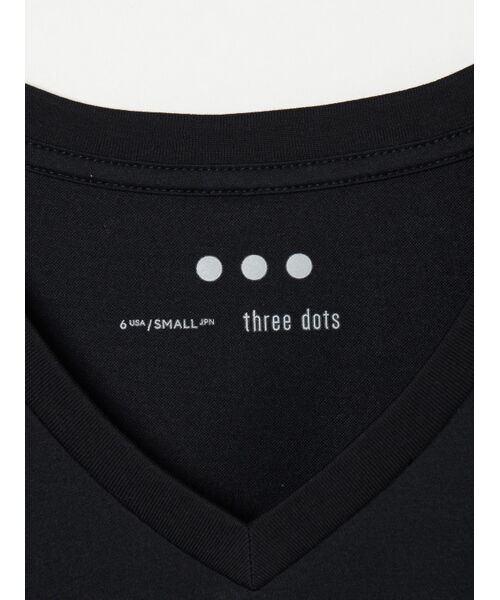 three dots / スリードッツ Tシャツ | Powdery cotton s/s vneck | 詳細3
