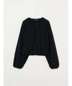 Stretchnylon cocoon zip cardigan