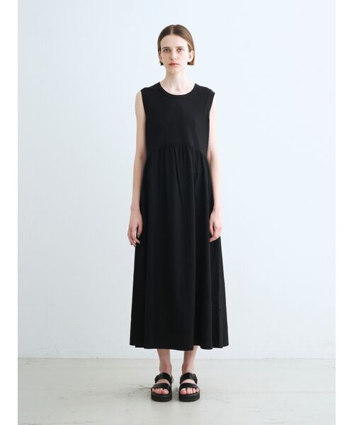 three dots / スリードッツ ドレス | Long staple yarn gather dress | 詳細9