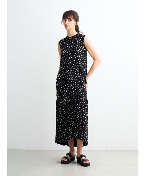 three dots / スリードッツ スカート | Travel line high low skirt | 詳細7
