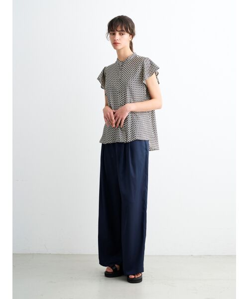 three dots / スリードッツ その他トップス | Silky twill flair sleeve top | 詳細9