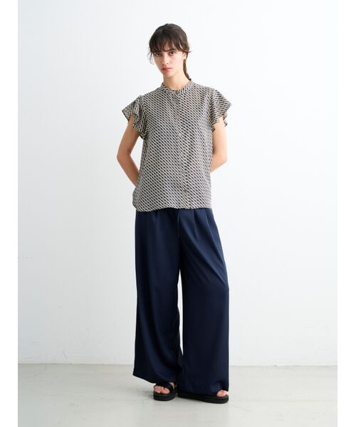 three dots / スリードッツ その他トップス | Silky twill flair sleeve top | 詳細8