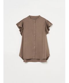 Silky twill flair sleeve top