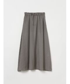 Silky twill narrow skirt