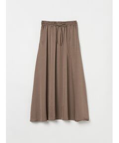 Silky twill narrow skirt