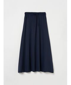 Silky twill narrow skirt