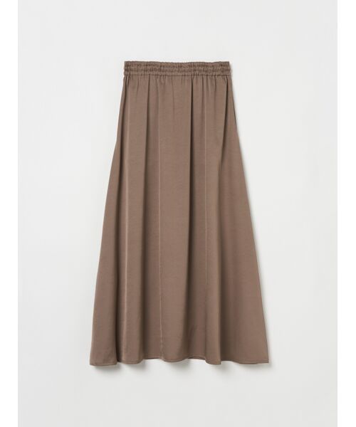 three dots / スリードッツ スカート | Silky twill narrow skirt | 詳細1