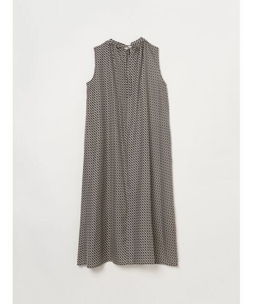 three dots / スリードッツ ドレス | Silky twill gather dress | 詳細1