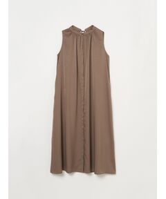 Silky twill gather dress