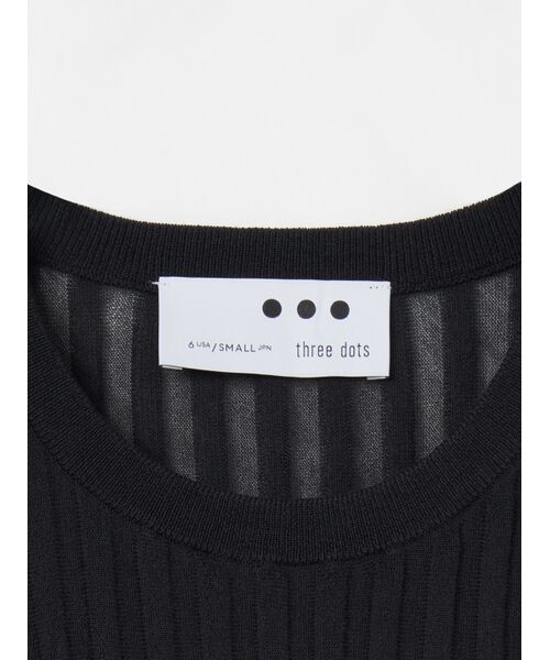 three dots / スリードッツ ニット・セーター | Sheer pleats l/s pullover | 詳細3