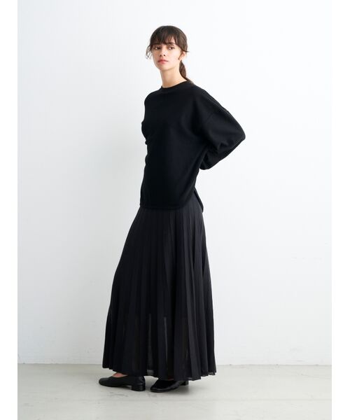 three dots / スリードッツ スカート | Sheer pleats skirt | 詳細10