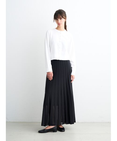 three dots / スリードッツ スカート | Sheer pleats skirt | 詳細7