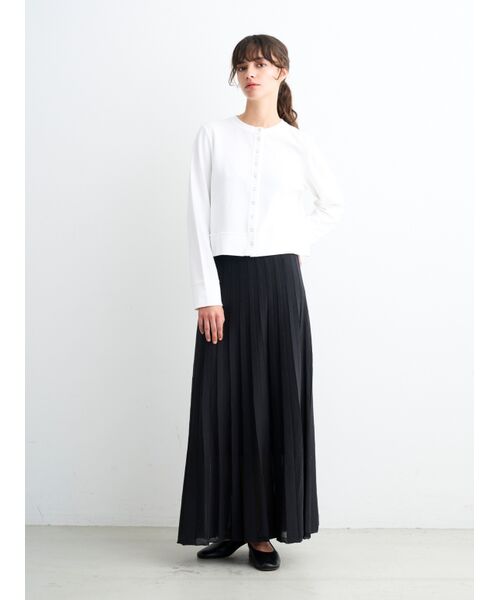 three dots / スリードッツ スカート | Sheer pleats skirt | 詳細8