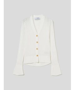 Sheer pleats cardigan