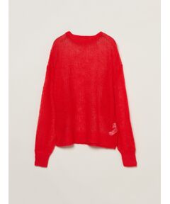 Mesh mohair pullover