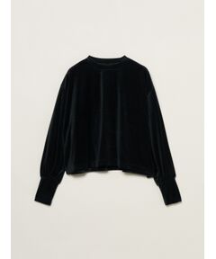 Cotton velour volume sleeve tee