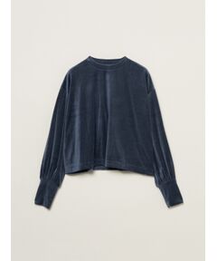 Cotton velour volume sleeve tee