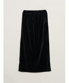 Cotton velour pencil skirt