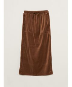 Cotton velour pencil skirt