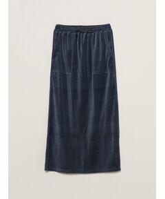 Cotton velour pencil skirt