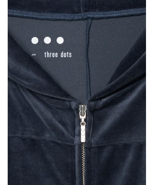 three dots / スリードッツ その他アウター | Cotton velour zip up hoody | 詳細3