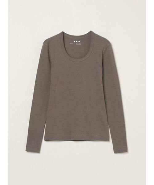 THREE DOTS スリードッツ　ジレ セール】 Sheer pleats l/s pullover （ニット・セーター