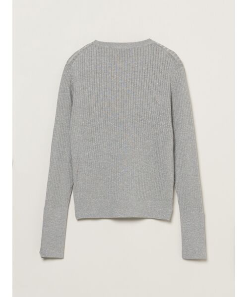 three dots / スリードッツ ニット・セーター | Lurex sweater rib knit tee | 詳細1