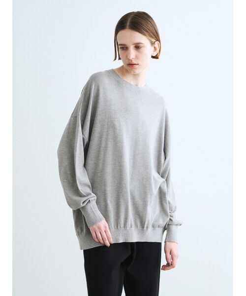 three dots / スリードッツ ニット・セーター | Lurex sweater loose pullover | 詳細6