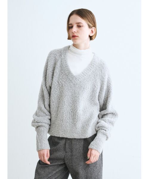 three dots / スリードッツ ニット・セーター | Sleepy sweater l/s 2way pullover | 詳細6