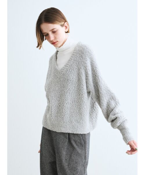 three dots / スリードッツ ニット・セーター | Sleepy sweater l/s 2way pullover | 詳細7